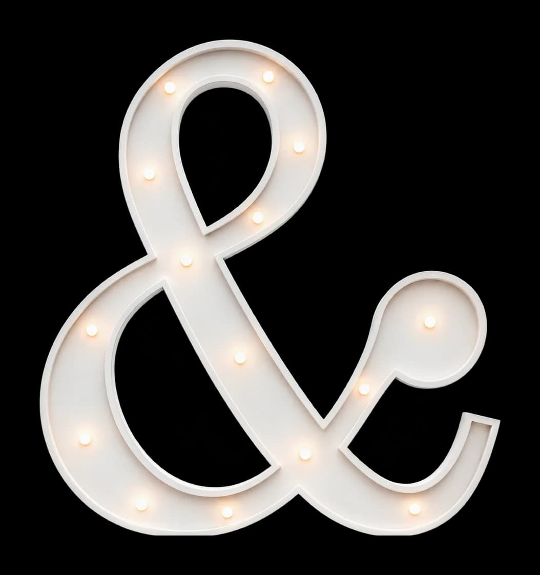 Pieza iluminada: Ampersand