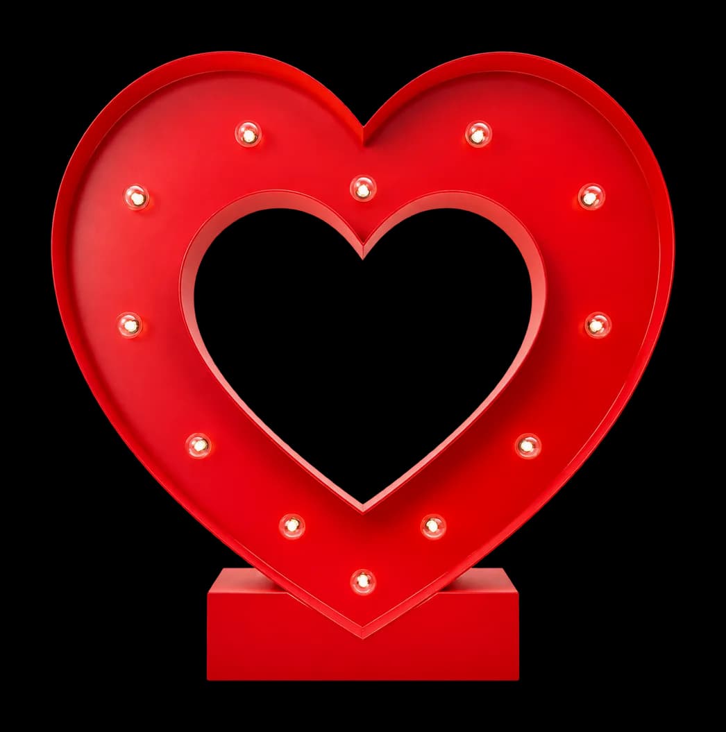 Pieza iluminada: Corazón