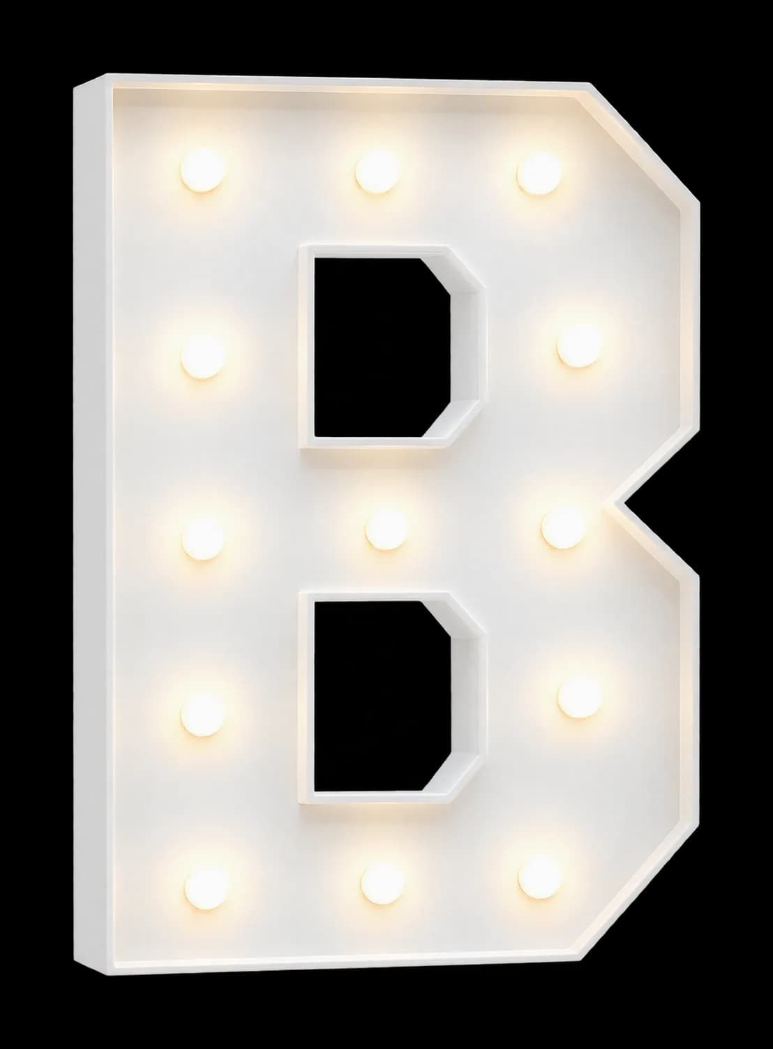 Pieza iluminada: Letra B