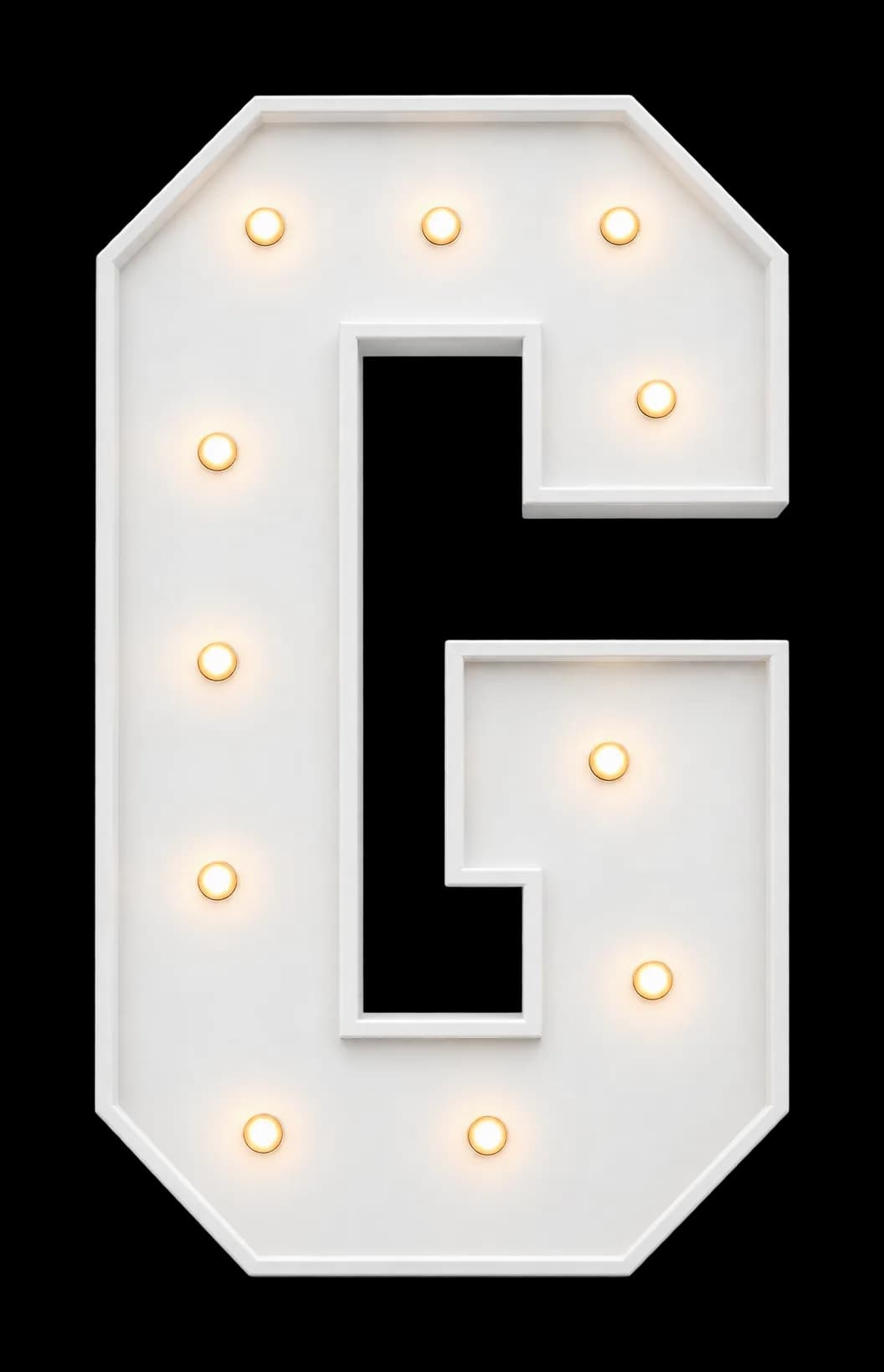Pieza iluminada: Letra G