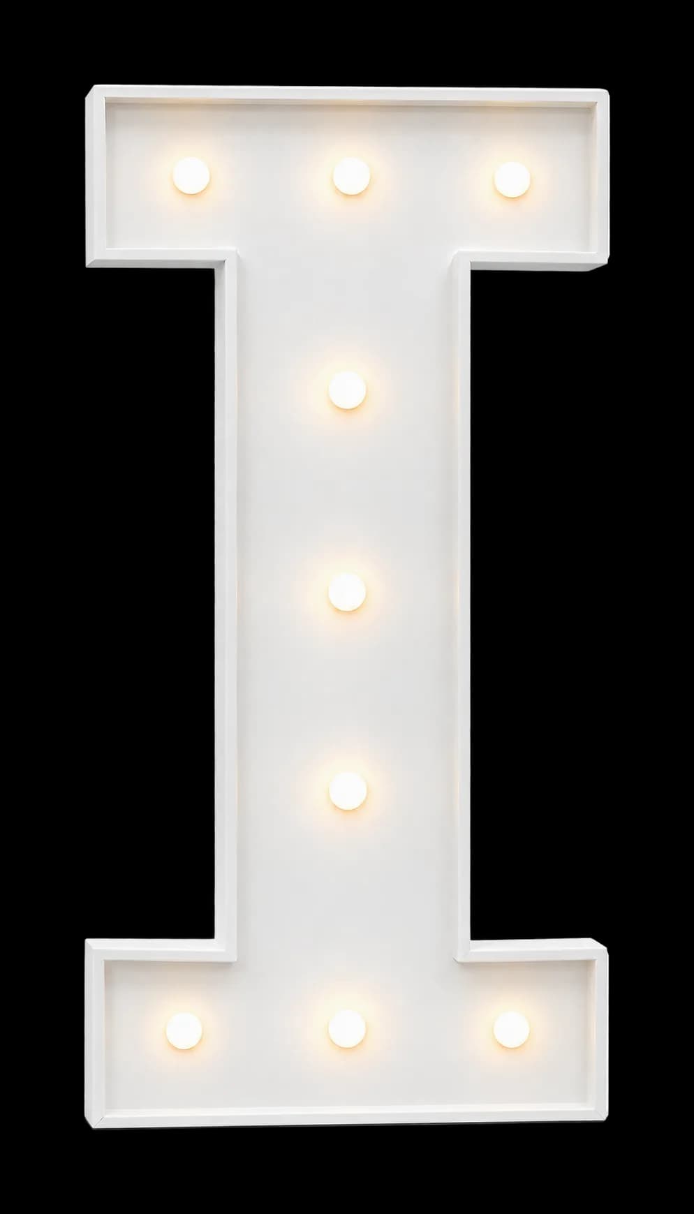 Pieza iluminada: Letra I
