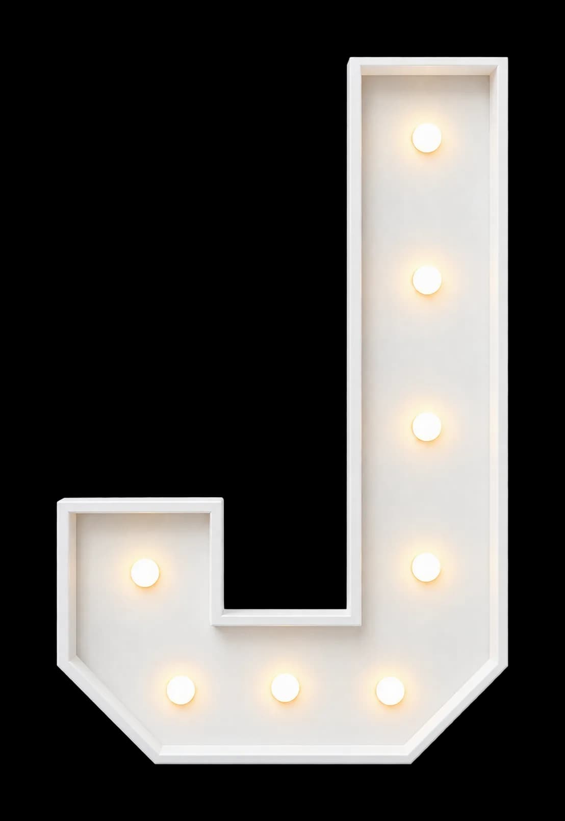 Pieza iluminada: Letra J