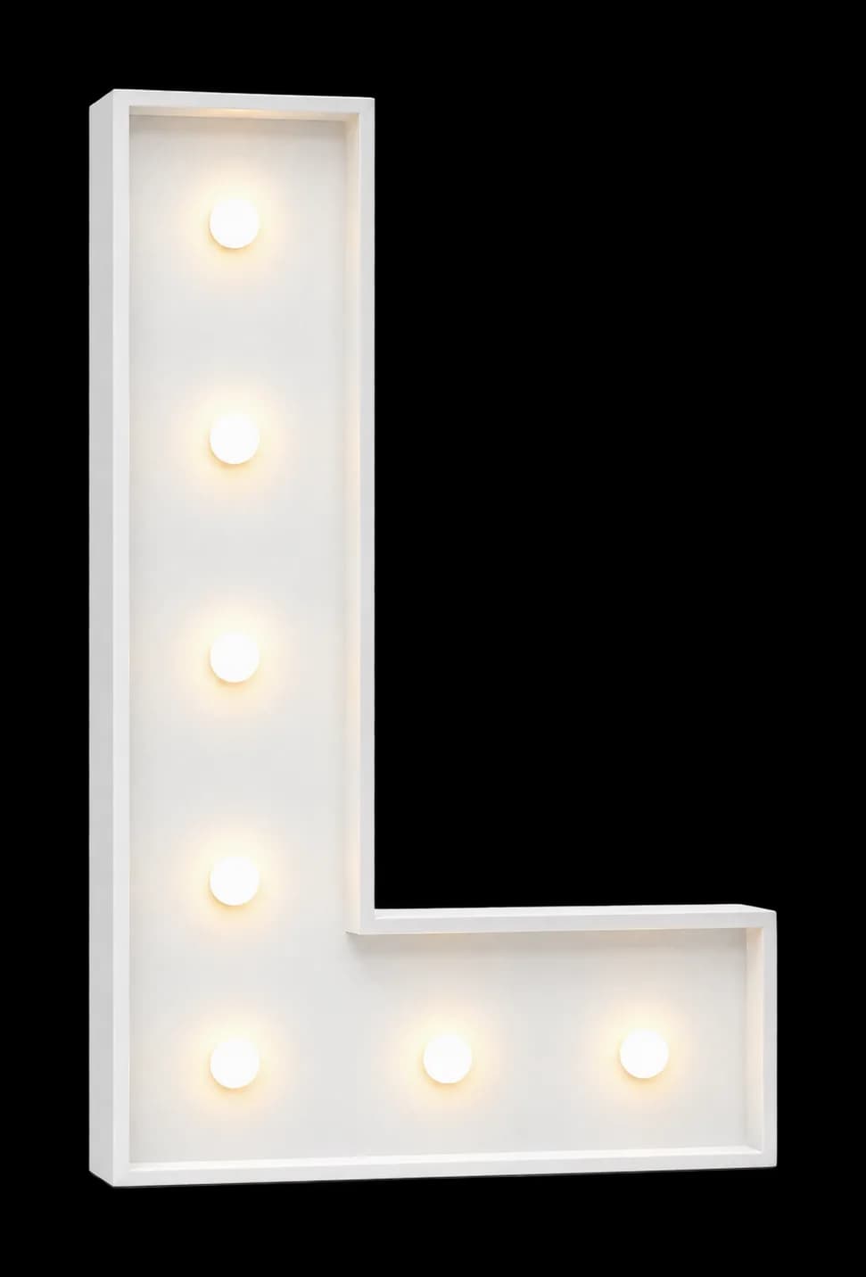 Pieza iluminada: Letra L