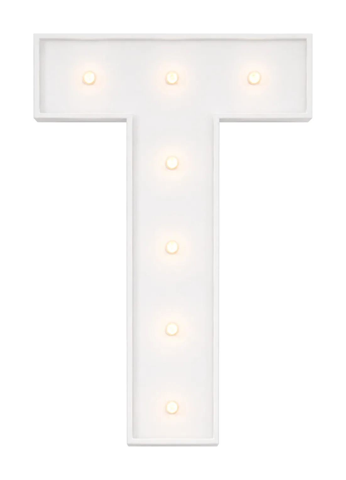 Pieza iluminada: Letra T