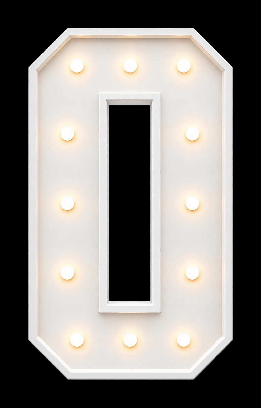 Pieza iluminada: Número 0