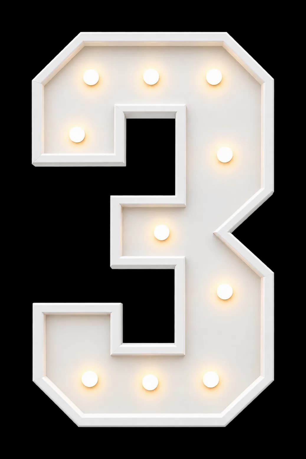 Pieza iluminada: Número 3