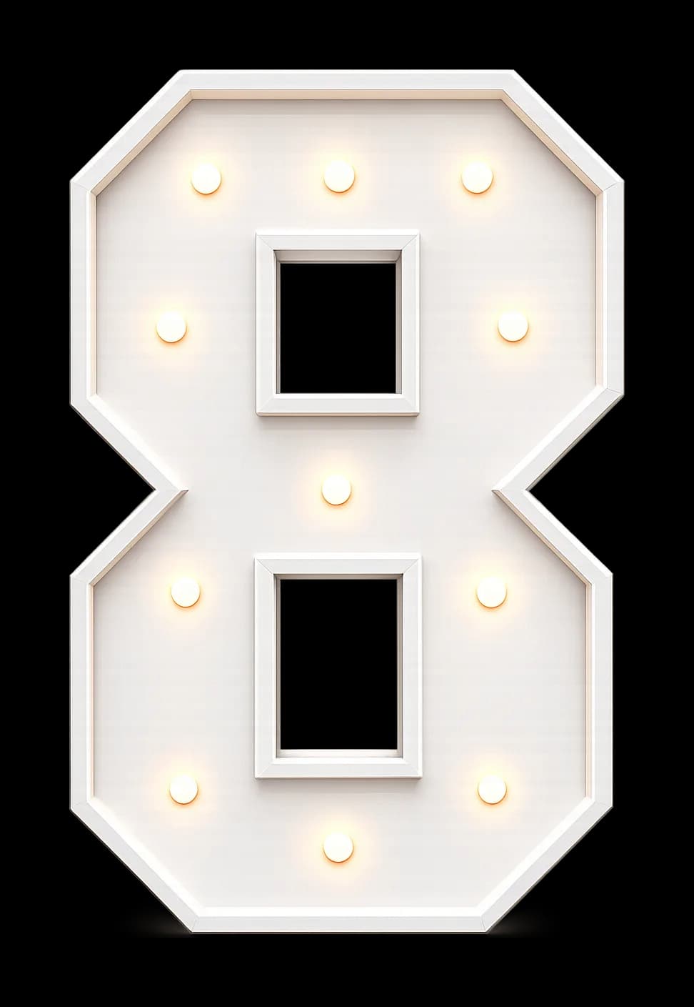 Pieza iluminada: Número 8